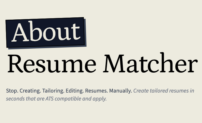 Resume Matcher